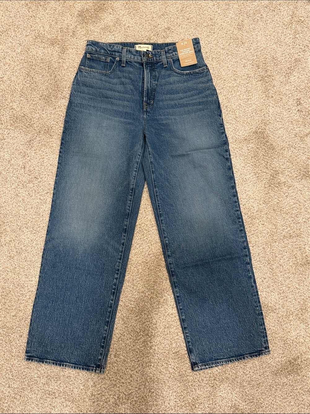 Madewell Straight-Leg Jeans in Medium Blue Denim